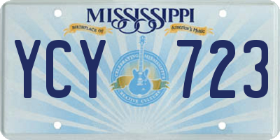MS license plate YCY723