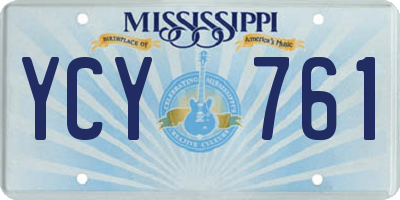 MS license plate YCY761