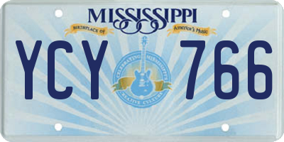MS license plate YCY766