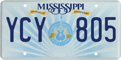 MS license plate YCY805