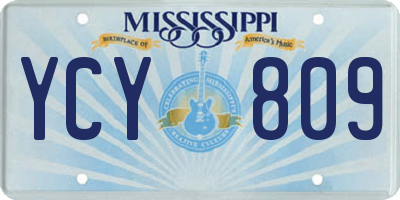 MS license plate YCY809