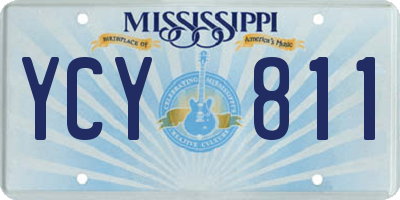 MS license plate YCY811