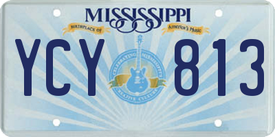 MS license plate YCY813
