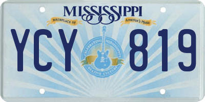 MS license plate YCY819