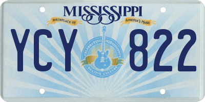MS license plate YCY822