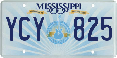 MS license plate YCY825