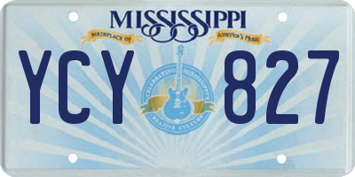 MS license plate YCY827