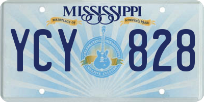 MS license plate YCY828