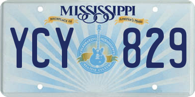 MS license plate YCY829