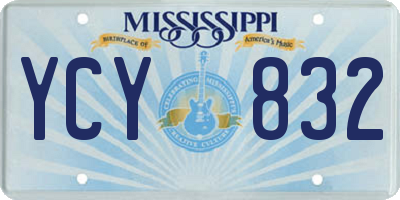 MS license plate YCY832