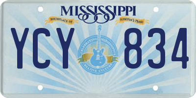 MS license plate YCY834