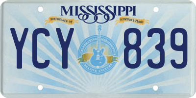 MS license plate YCY839