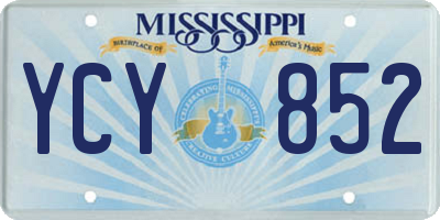 MS license plate YCY852