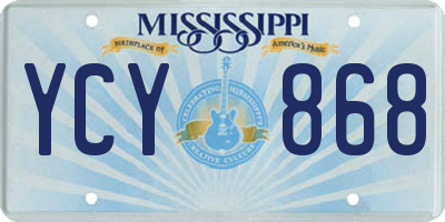 MS license plate YCY868
