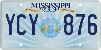 MS license plate YCY876