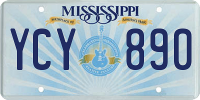 MS license plate YCY890