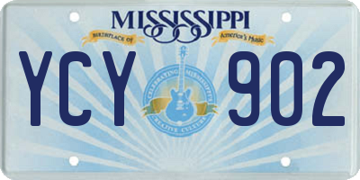 MS license plate YCY902