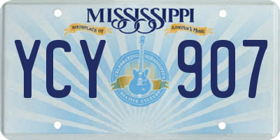 MS license plate YCY907