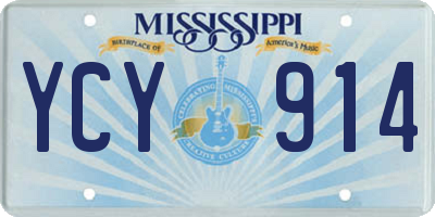 MS license plate YCY914