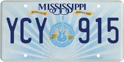 MS license plate YCY915