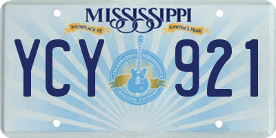 MS license plate YCY921