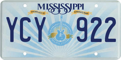 MS license plate YCY922