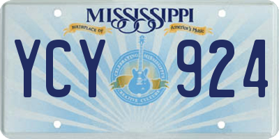 MS license plate YCY924