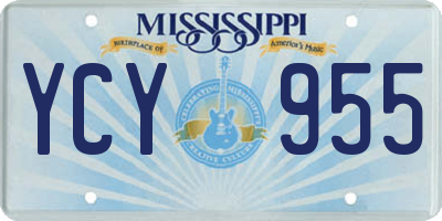 MS license plate YCY955