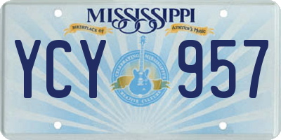 MS license plate YCY957