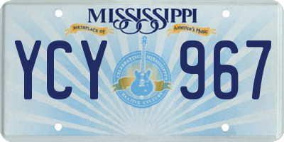 MS license plate YCY967