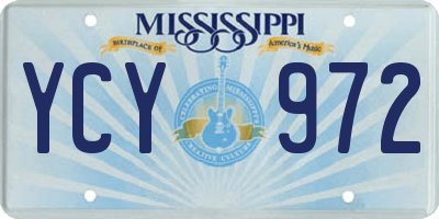 MS license plate YCY972
