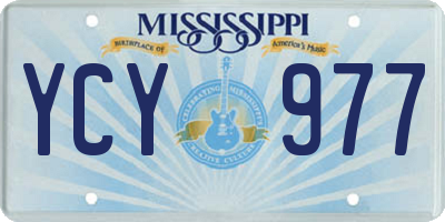 MS license plate YCY977