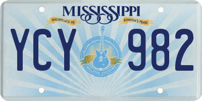 MS license plate YCY982