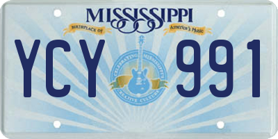 MS license plate YCY991