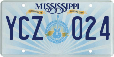 MS license plate YCZ024