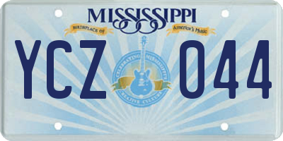 MS license plate YCZ044