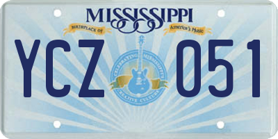 MS license plate YCZ051