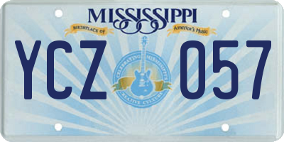 MS license plate YCZ057
