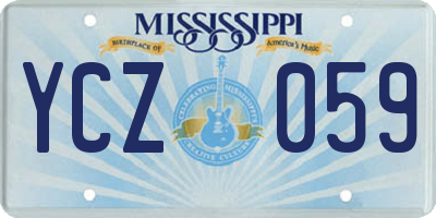 MS license plate YCZ059