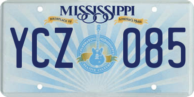 MS license plate YCZ085