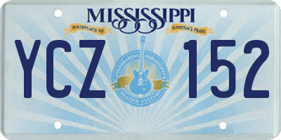 MS license plate YCZ152