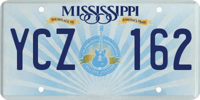 MS license plate YCZ162