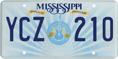 MS license plate YCZ210
