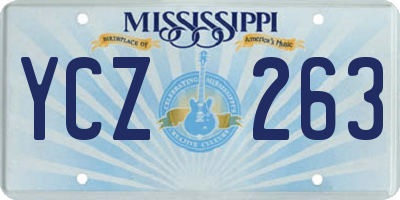 MS license plate YCZ263