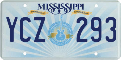 MS license plate YCZ293