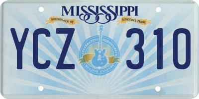 MS license plate YCZ310
