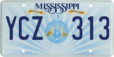 MS license plate YCZ313