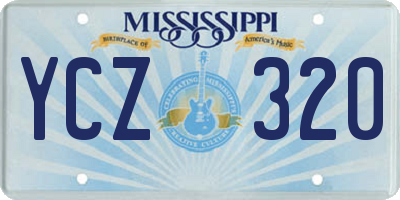 MS license plate YCZ320