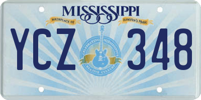 MS license plate YCZ348