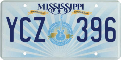 MS license plate YCZ396